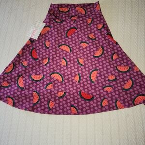 LuLaRoe Purple Skirt with Watermelon Print